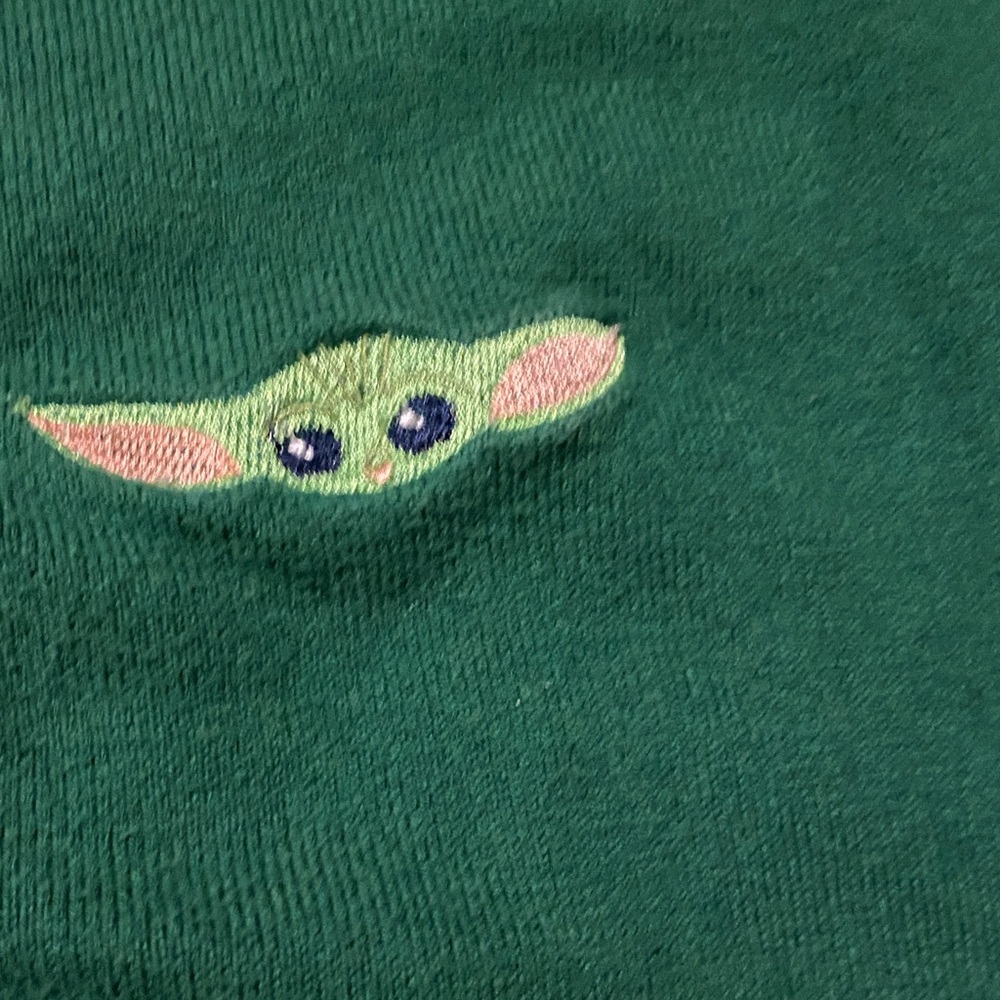 Knitted Star Wars baby yoda Women's Sweater with Embroidered Design - Picture 5 of 11